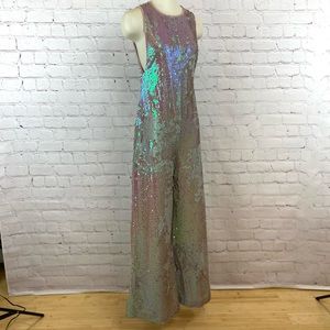 Free People Starbright Sequin Jumpsuit Medium